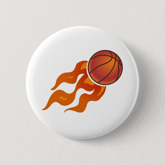 Basketballflammen Button (Vorderseite)