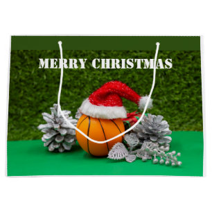 Basketballgeschenk-Tasche Frohe Weihnachten Große Geschenktüte