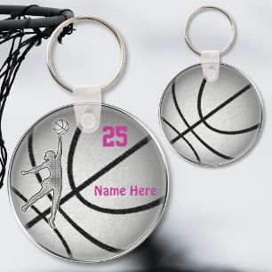 Basketballgeschenke für Girlteam PERSONALISIERT Schlüsselanhänger