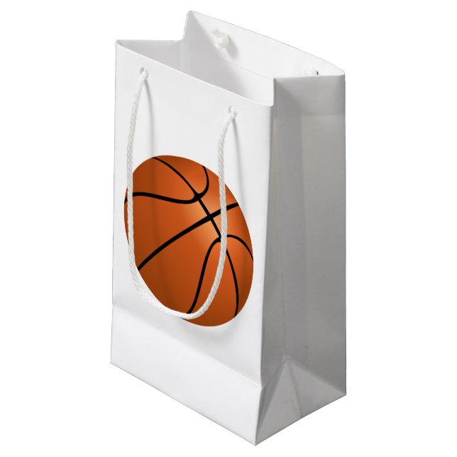 Basketballgeschenktasche Kleine Geschenktüte (Vorderseite Schrägansicht)