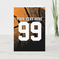 Basketballgrußkarte mit Sport Jerseyzahl