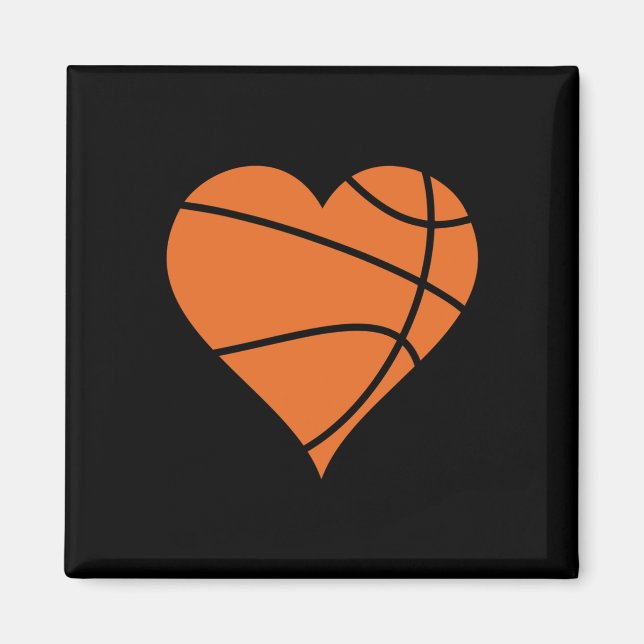 Basketballherz 2 magnet (Vorne)