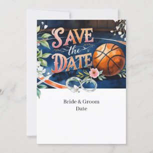Basketballhochzeit SPEICHERN DAS DATUM Einladung