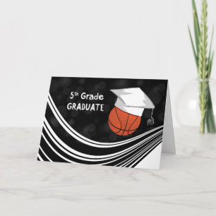 Basketballhut der fünften Klasse mit schwarzem Abs Karte