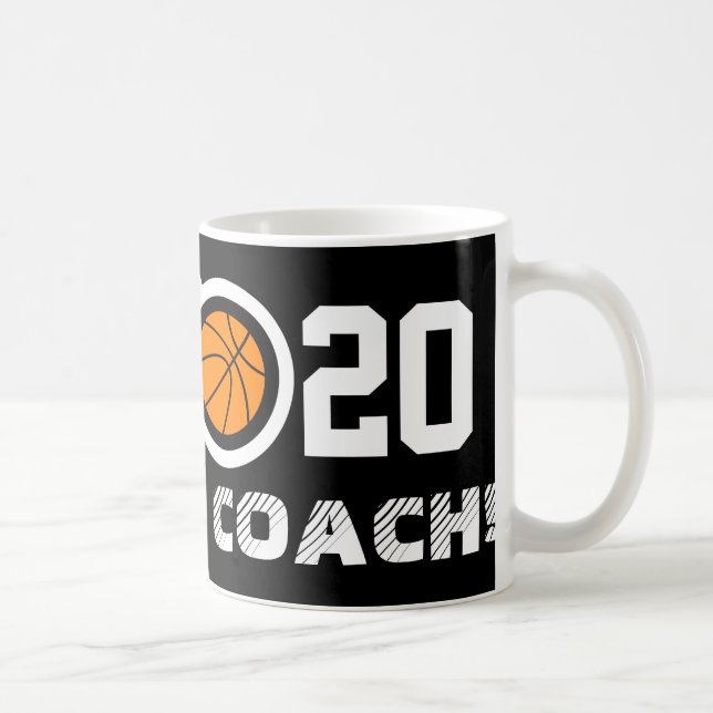 Basketballkaffee-Tasse | Personalizable der Nr. 20 Tasse (Rechts)