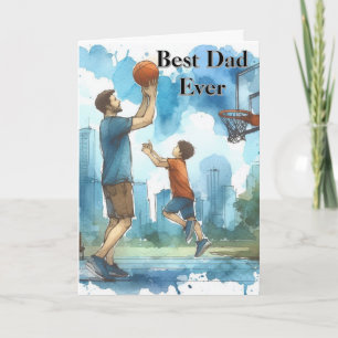 Basketballkarte für den besten Vater Vatertag Karte