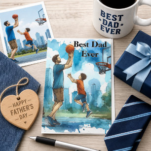 Basketballkarte für den besten Vater Vatertag Karte