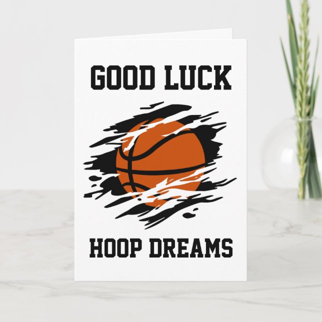 Basketballkarten viel Glück Karte (Vorderseite)