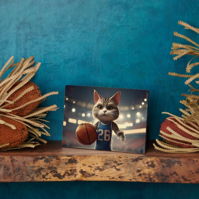 Basketballkatze, Fotoplatte (Seite)