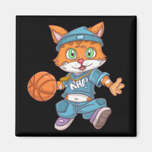 Basketballkatze Magnet