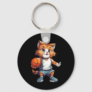 Basketballkatze Schlüsselanhänger