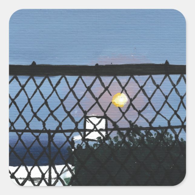 Basketballkleber Quadratischer Aufkleber (Vorderseite)