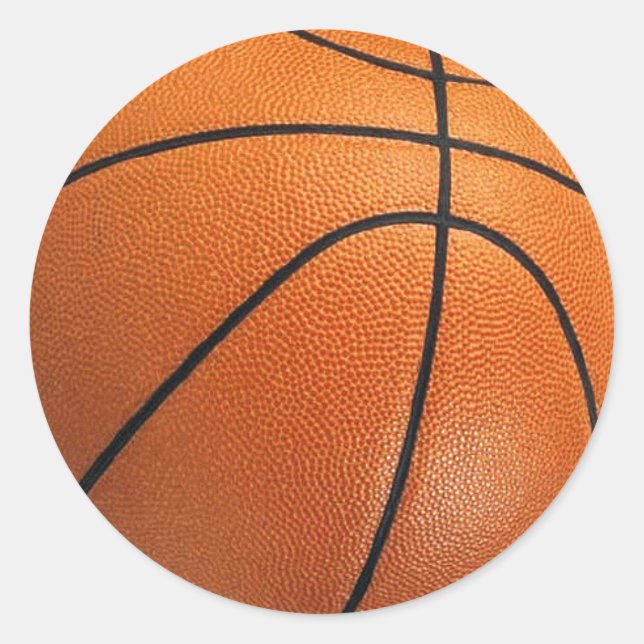 Basketballkleber Runder Aufkleber (Vorderseite)