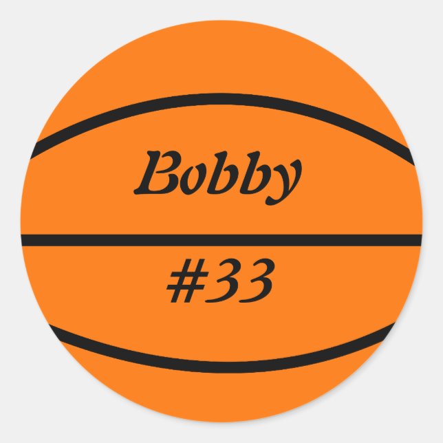Basketballkleber Runder Aufkleber (Vorderseite)
