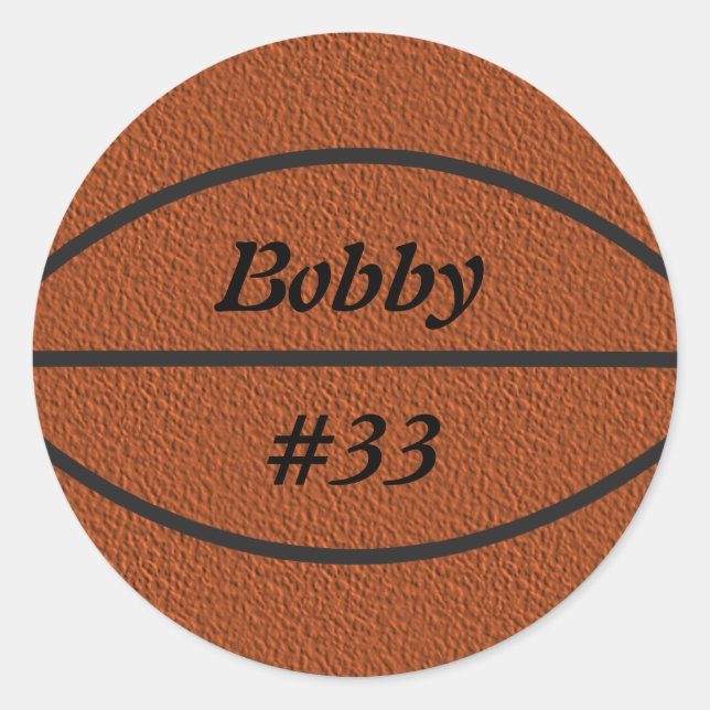 Basketballkleber Runder Aufkleber (Vorderseite)