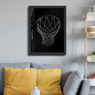 Basketballkorb dunkle minimalistische Nahaufnahme Poster