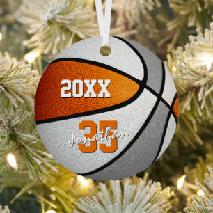 Basketballkorb für orangefarbene Jungen Ornament Aus Metall