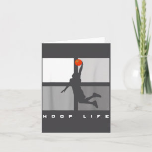 Basketballkorb Leben Männer Jungen Spaß Basketball Karte