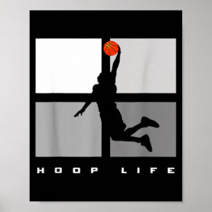 Basketballkorb Leben Männer Jungen Spaß Basketball Poster