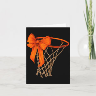 Basketballkorb mit Schleife süße Basketball-Ästhet Karte
