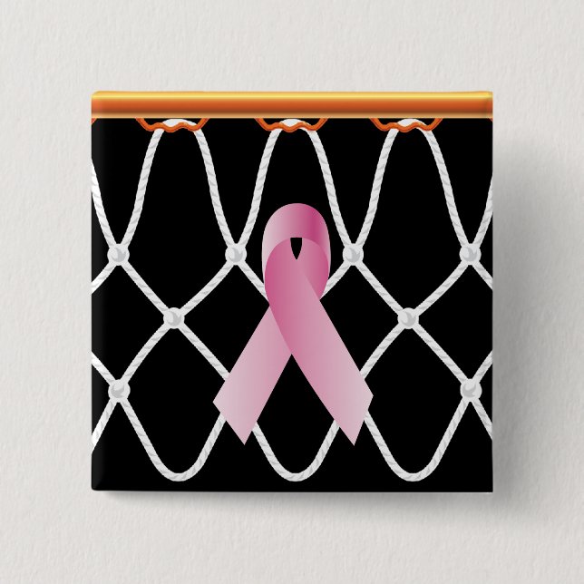 Basketballkorb Net_ribbon Kampagne Button (Vorderseite)