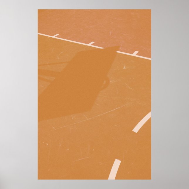 Basketballkorb-Schatten auf Linie Poster (Vorne)