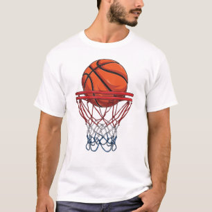 Basketballkorb und Netz Schwung Vektorgrafik T-Shirt