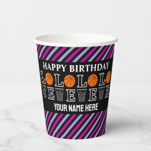 Basketballkörbe, Basketballspieler-Geschenk Pappbecher