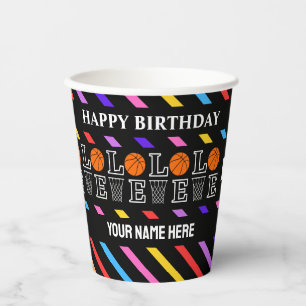 Basketballkörbe, Basketballspieler-Geschenk Pappbecher