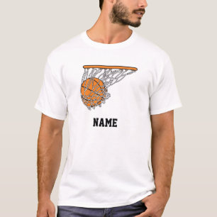 Basketballkugel in Netzvektorbildern T-Shirt