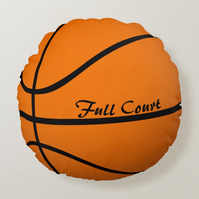 Basketballl der Raum des runden Rundes Kissen (Vorderseite)