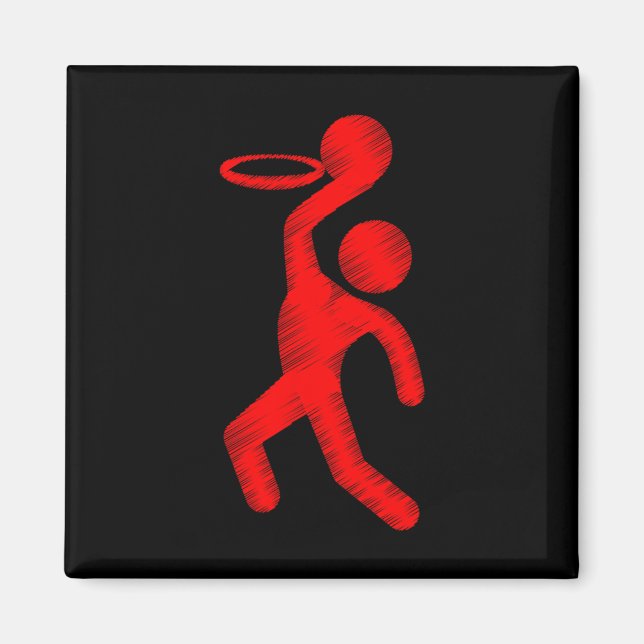 Basketballlebensdauer eines Anrufers Magnet (Vorne)