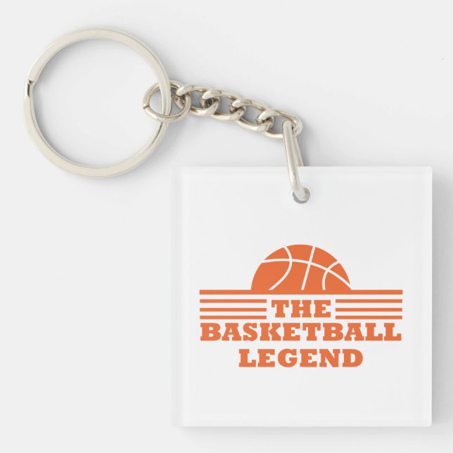 Basketballlegende Orangenball Schlüsselanhänger (Vorderseite)