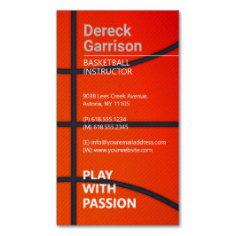 Basketballlehrer | Coach | Ausbilder Magnetische Visitenkarte