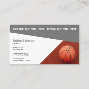 Basketballlehrer Coach Ausbilder Visitenkarte