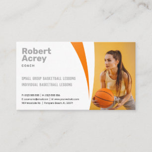 Basketballlehrer Coach Ausbilder Visitenkarte