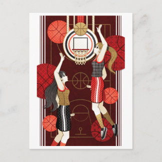 Basketballmädchen Postkarte