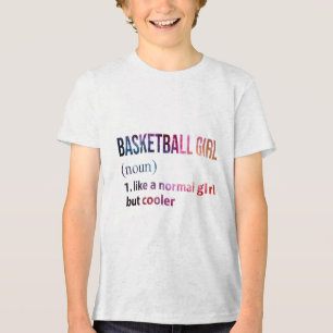 Basketballmädchen wie ein normales Mädchen, aber C Tri-Blend Shirt