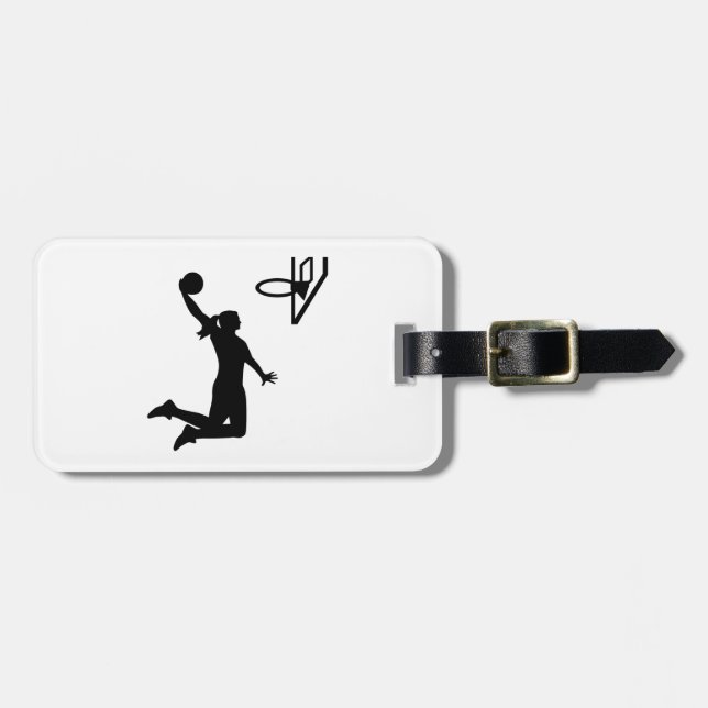Basketballmädchenfrau Gepäckanhänger (Vorderseite horizontal)
