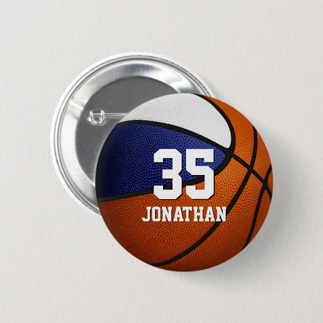 Basketballmannschaft für Jungs Button (Vorne & Hinten)