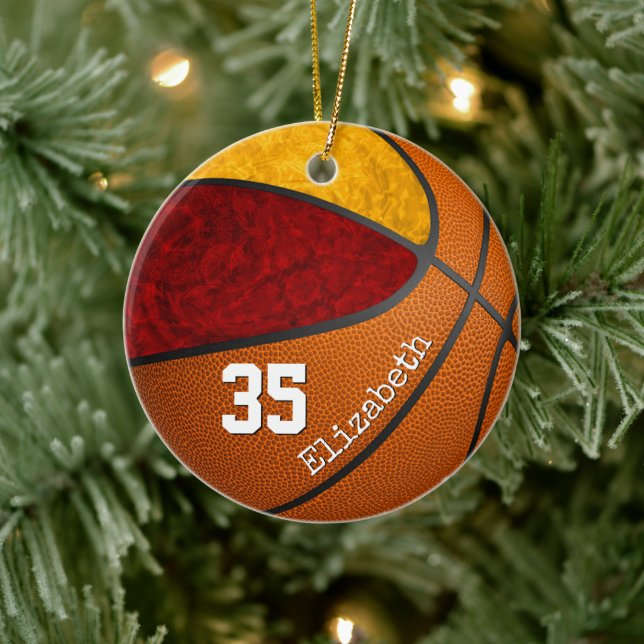 Basketballmannschaft mit Girongold Farbe nach Maß Keramik Ornament (Baum)