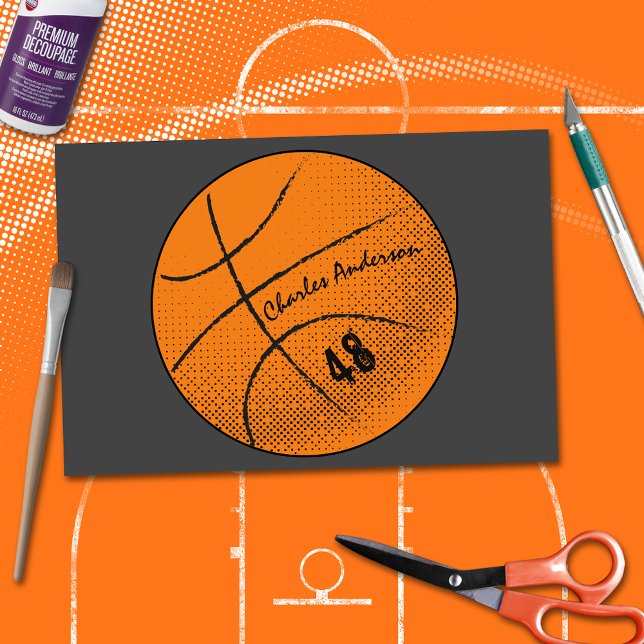 Basketballmonogramm | Custom Seidenpapier (Von Creator hochgeladen)