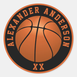 Basketballname und Jersey Personalize Runder Aufkleber