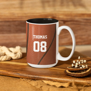 Basketballname und -nummer Personalisiert Zweifarbige Tasse