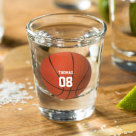 Basketballname und Nummer Personalisiertes Schießg Schnapsglas