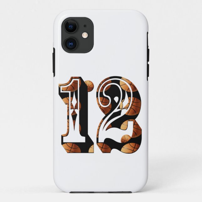 Basketballnummer 12 Picture-Logo, Case-Mate iPhone Hülle (Rückseite)