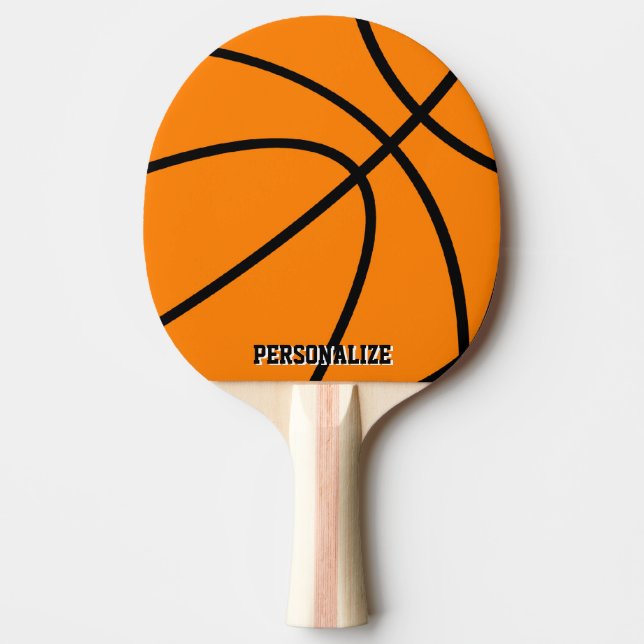 Basketballpingpaddel mit personalisiertem Namen Tischtennis Schläger (Vorderseite)
