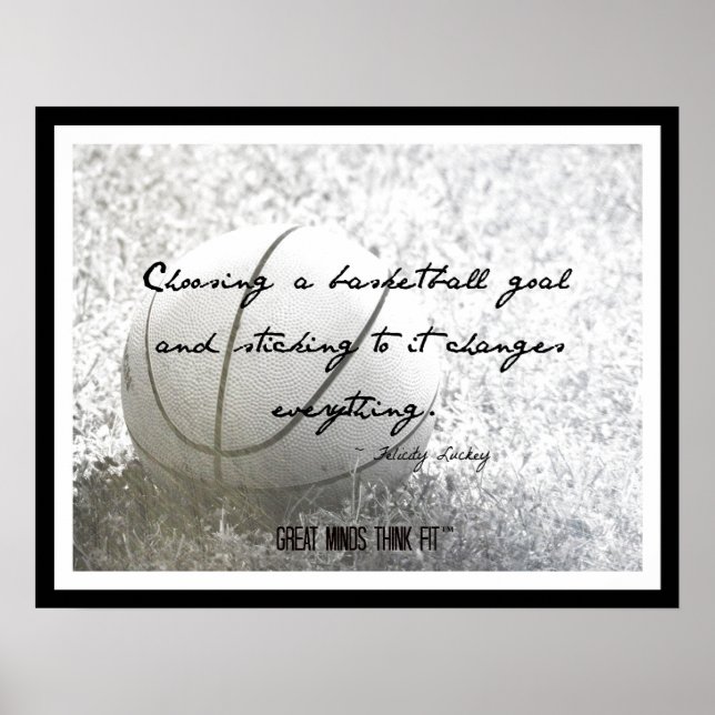Basketballplakat mit Zitat 001 Poster (Vorne)