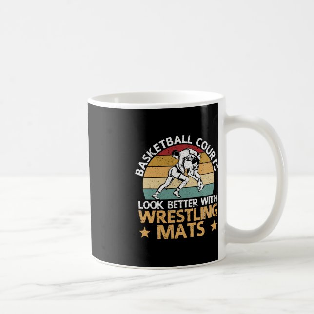 Basketballplätze sehen mit Wrestling besser aus Kaffeetasse (Rechts)