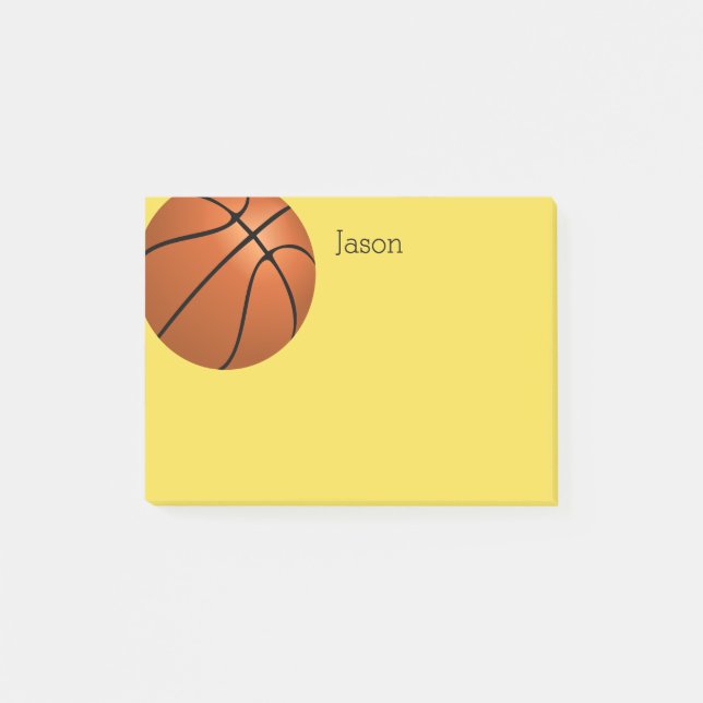 Basketballpost, den Sie zur Personalisierung merke Post-it Klebezettel (Vorderseite)